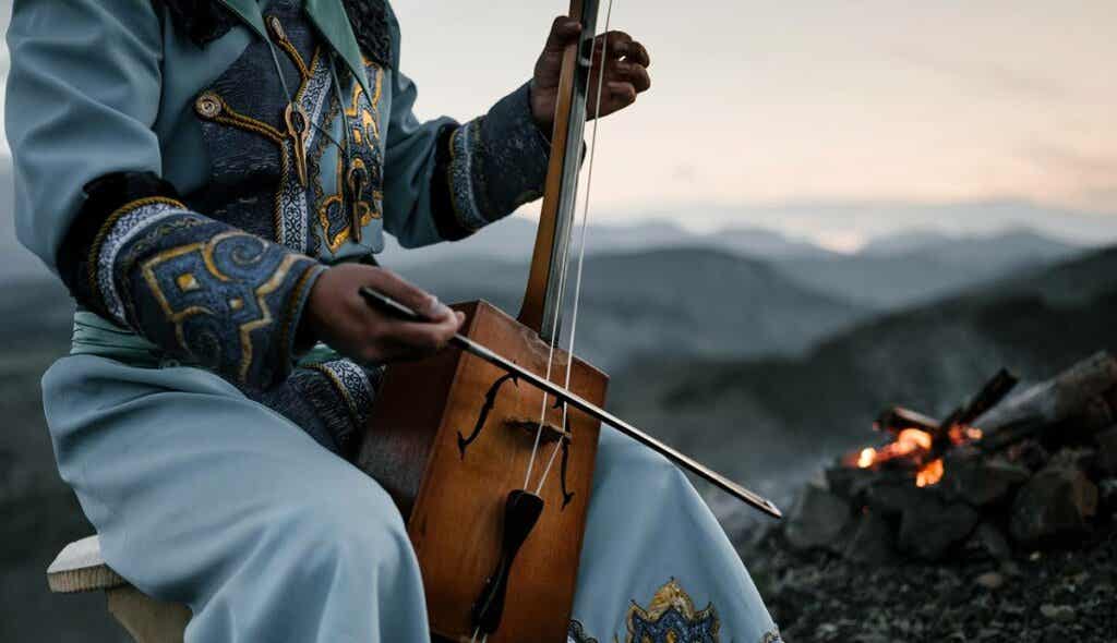 Hombre tocando instrumento tradicional para despertar emociones musicales