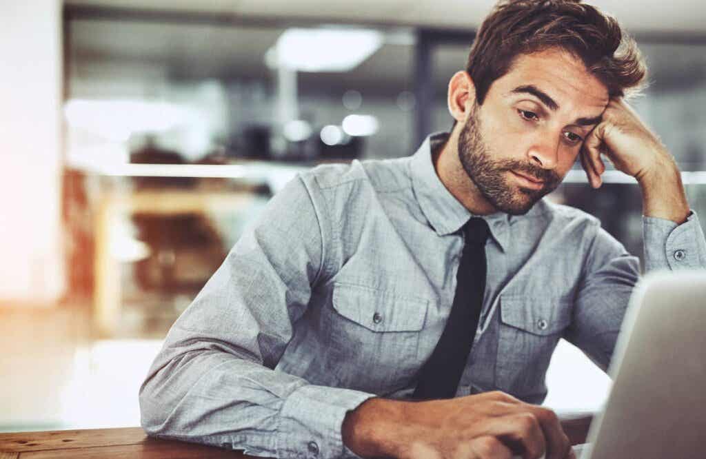 stressed man to represent how work changes your personality