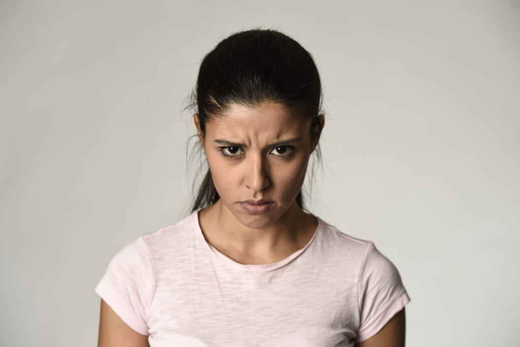 Mujer enfadada
