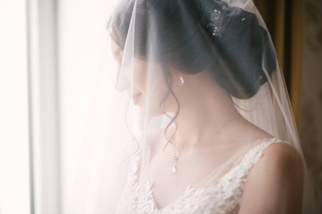 Novia con velo