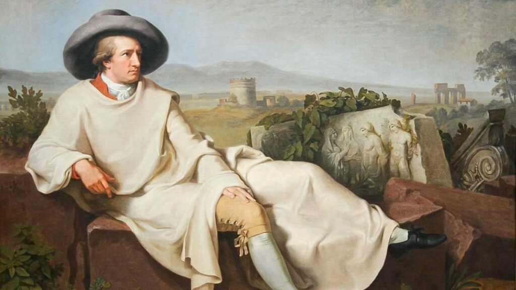 lienzo representando la teoría de los colores de Goethe