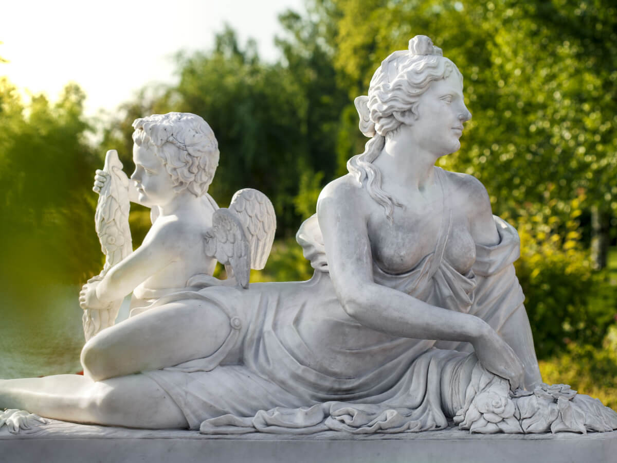 Afrodita y Eros, dioses griegos.