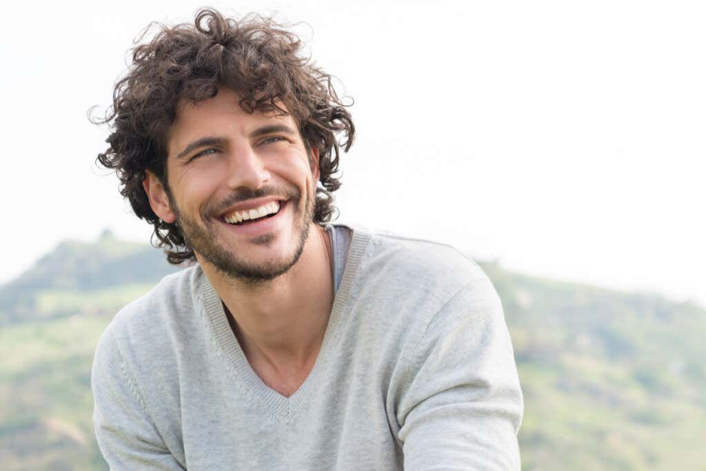 Happy man thinking about do what you love