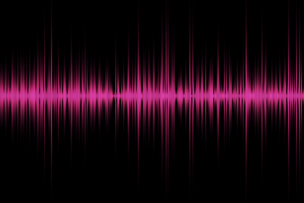 Frecuencias de sonido de color rosa