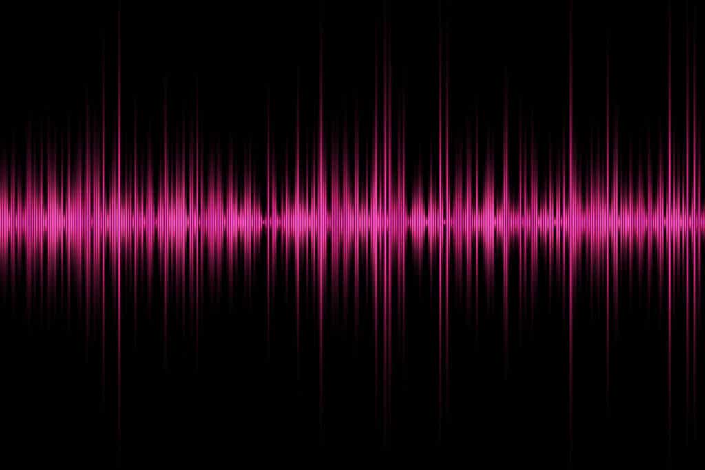 Frecuencias de sonido de color rosa
