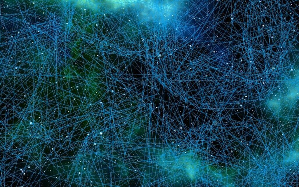 hilos representando la Negentropia