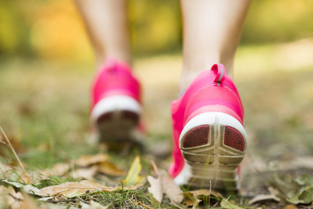 Person walking to prevent a worry from becoming an obsession