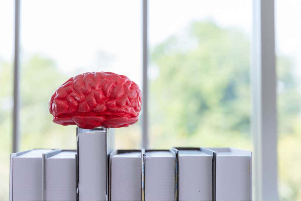 Livro com cérebro simbolizando a psicologia "pop"