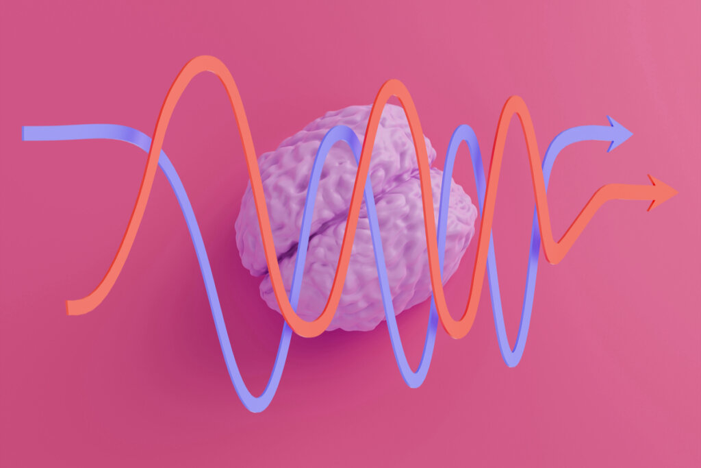 Cerebro analizando datos para representar cómo escribir con el pensamiento