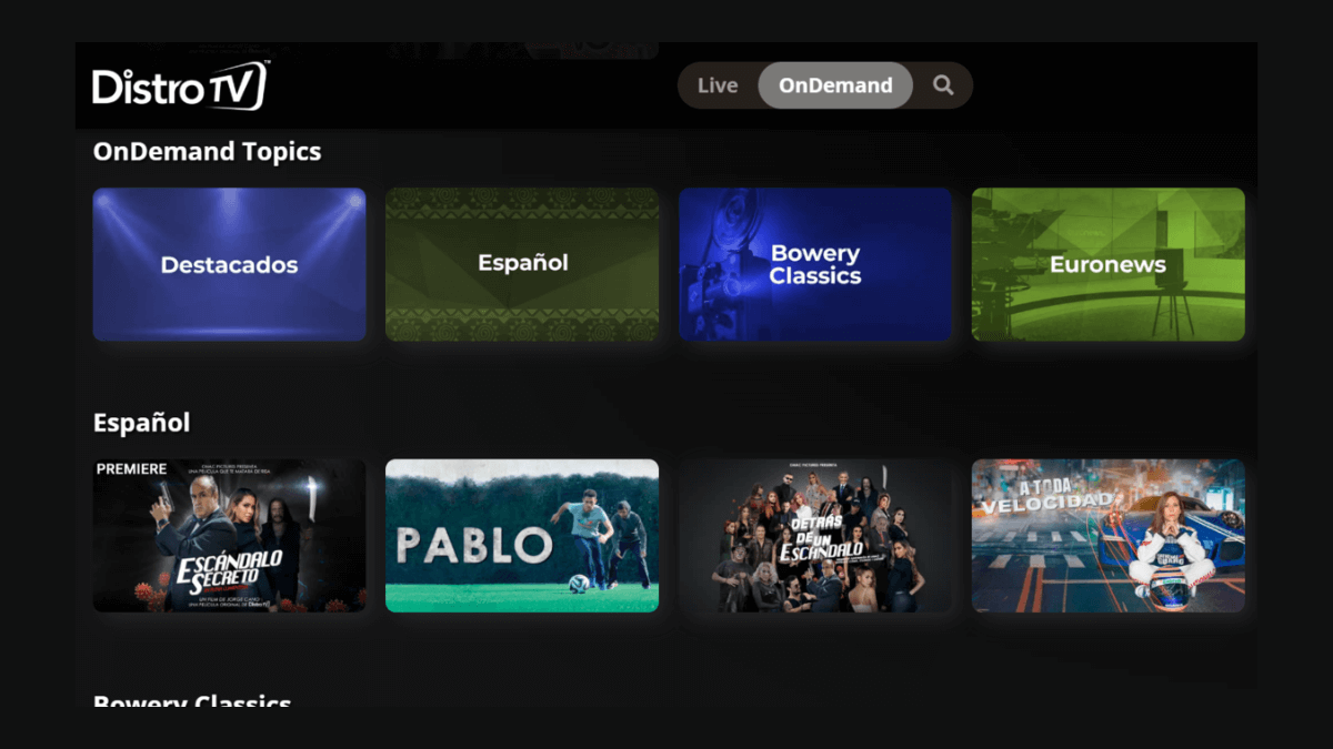 Distro TV.