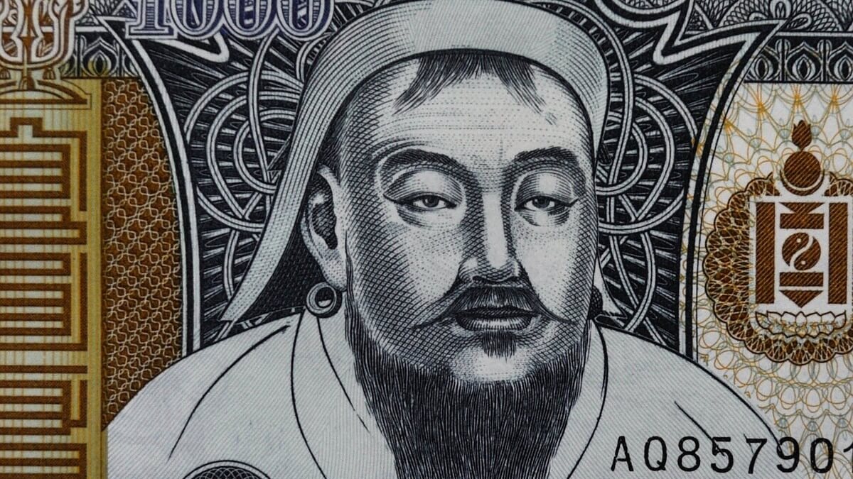 Gengis Kan en dinero mongol