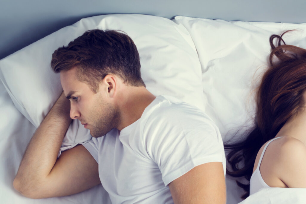 Man awakened by worries because depression is different in men and women