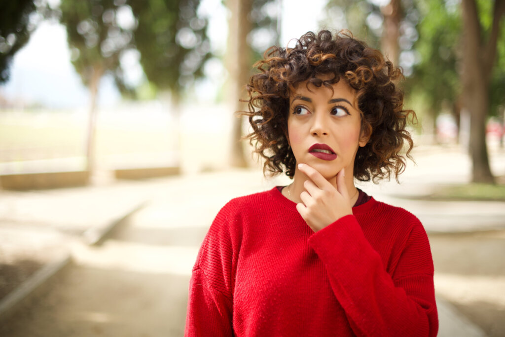 woman with doubts