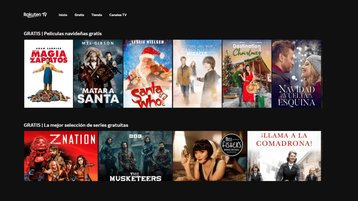 Rakuten TV web