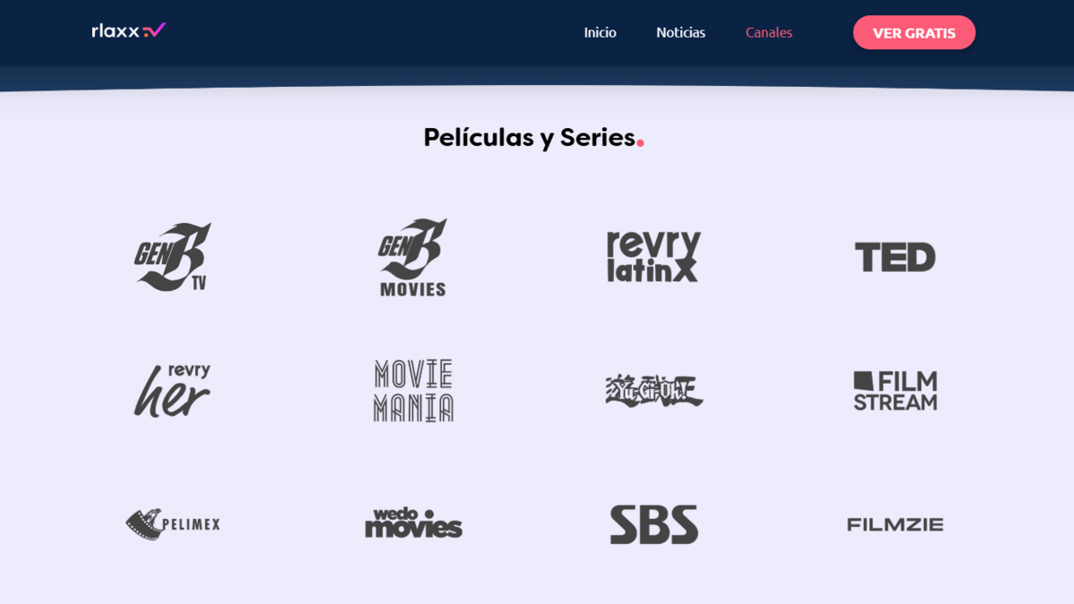 Streaming rlaxx TV.