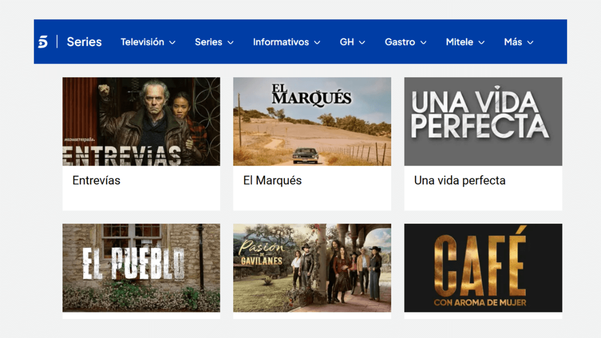 Ver series online en Telecinco.