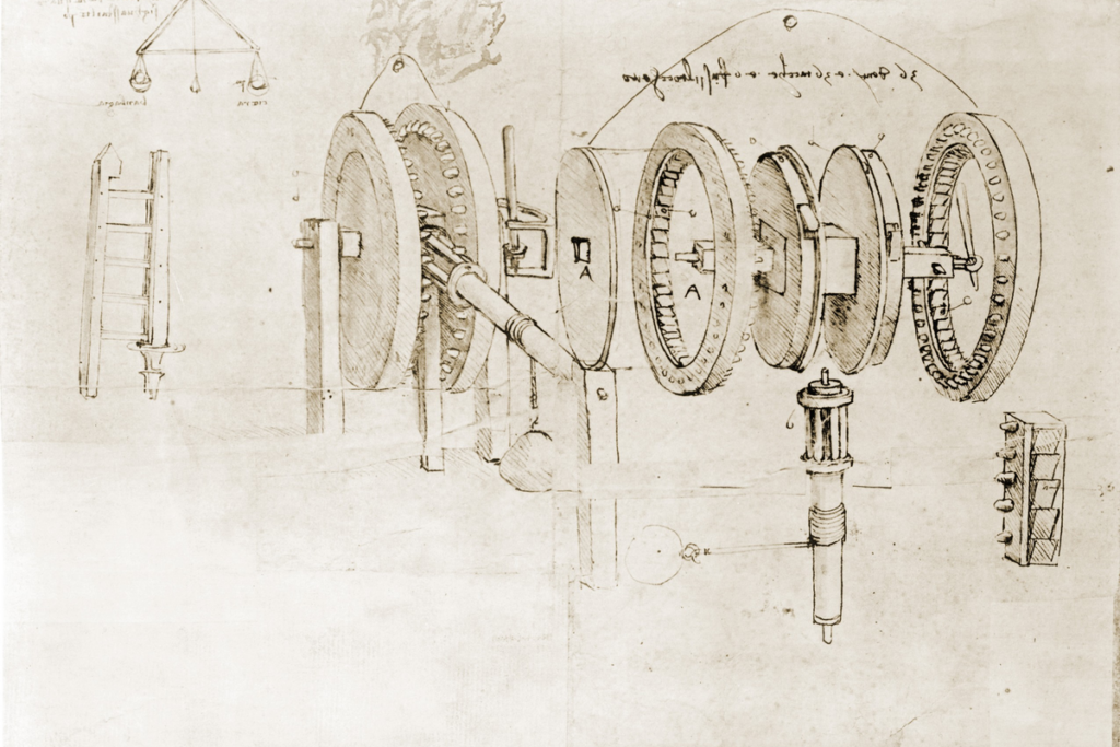 Página del cuaderno de Leonardo Da Vinci