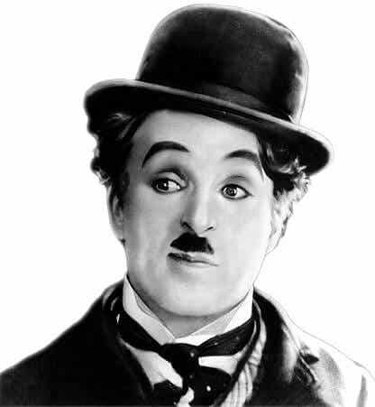 El tradicional personaje de Charles Chaplin.