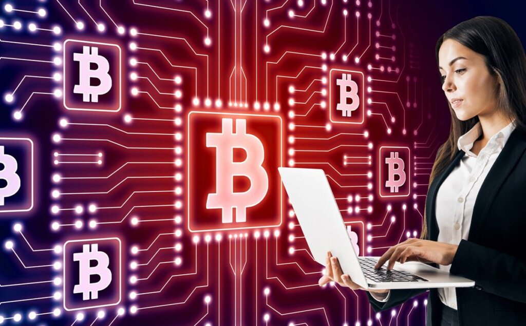 fille investissant dans les crypto-monnaies