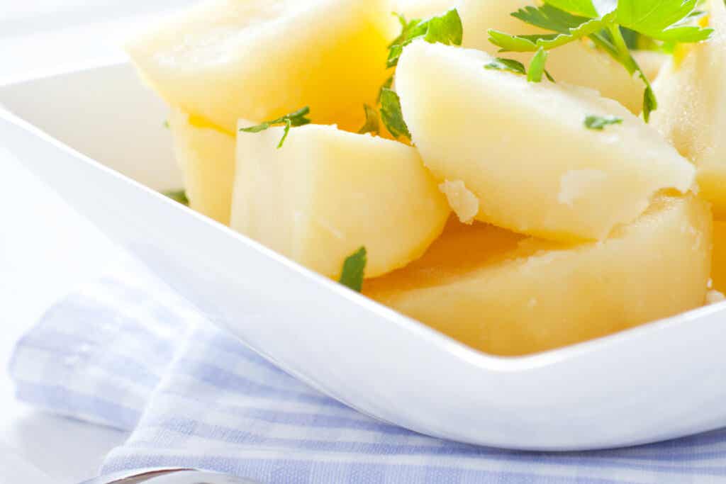Cooked potatoes