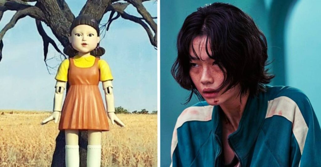 scène om te symboliseren waarom kinderen "The Squid Game" niet zouden moeten kijken?