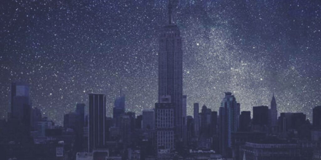 ciudad simbolizando el gran apagón