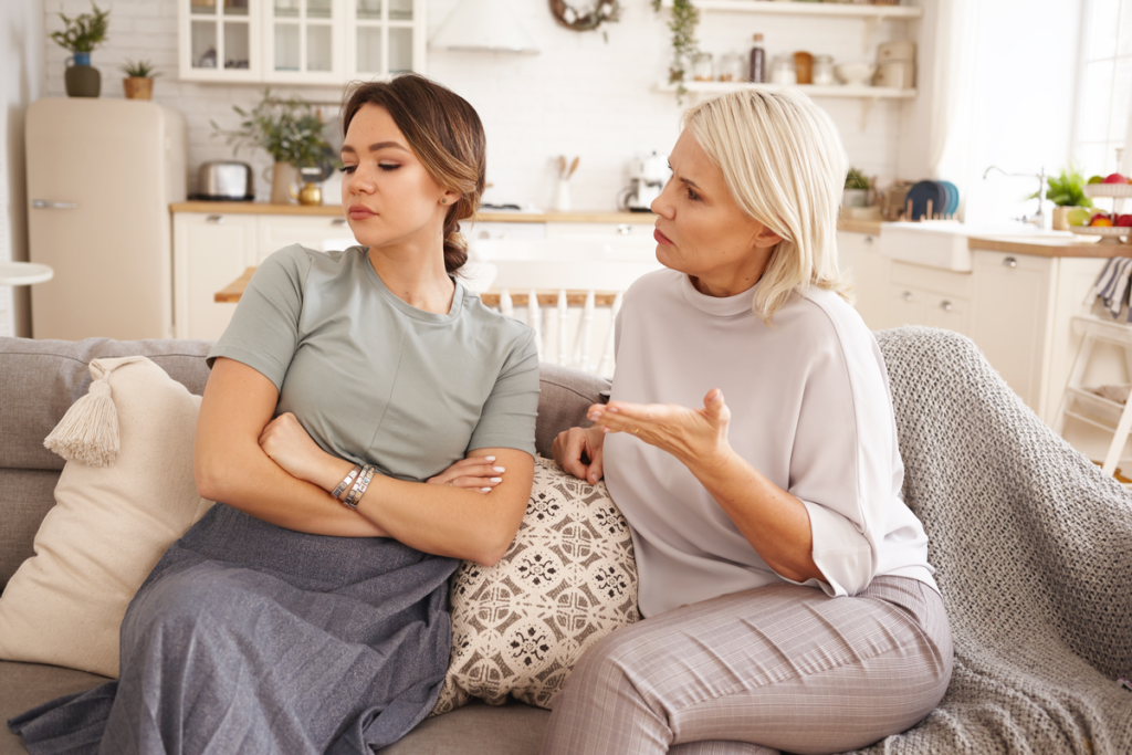 Discusión entre madre e hija