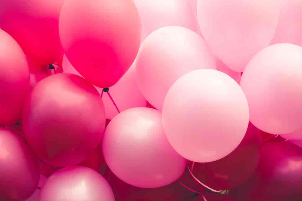 Pink balloons symbolizing why we have a favorite color