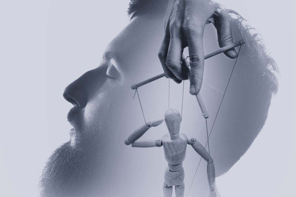 Man with a mind manipulated representing the Self-Serving Bias