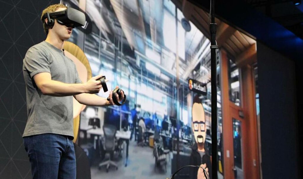 Mark Zuckergberg presentando su metaverso