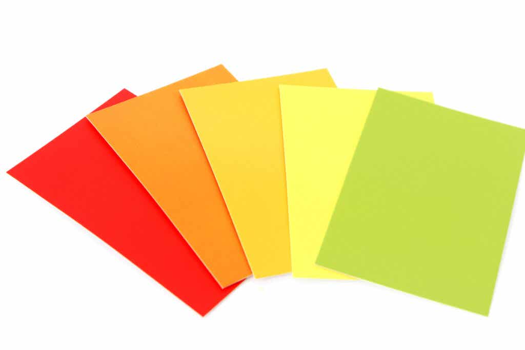 Lüscherin väritesti sisältää 8 väriä.