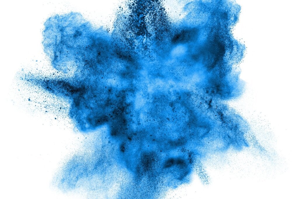 Cor azul