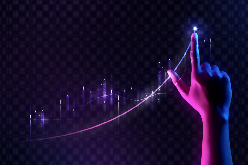 Gráfica con línea subiendo