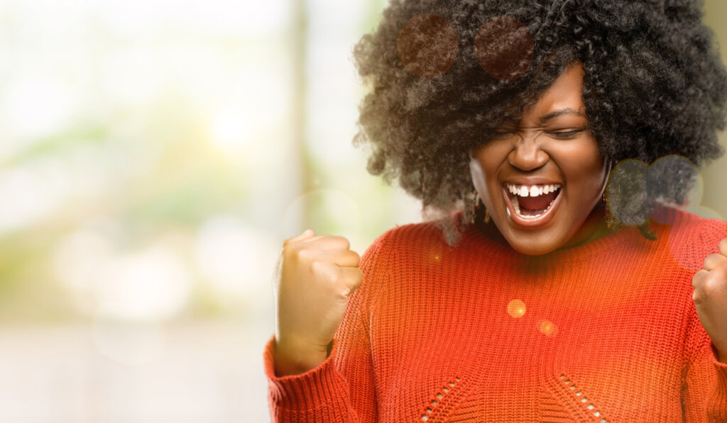 woman feeling the emotion of the first times