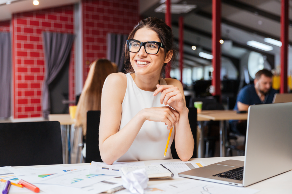 Woman thinking about resilient leadership