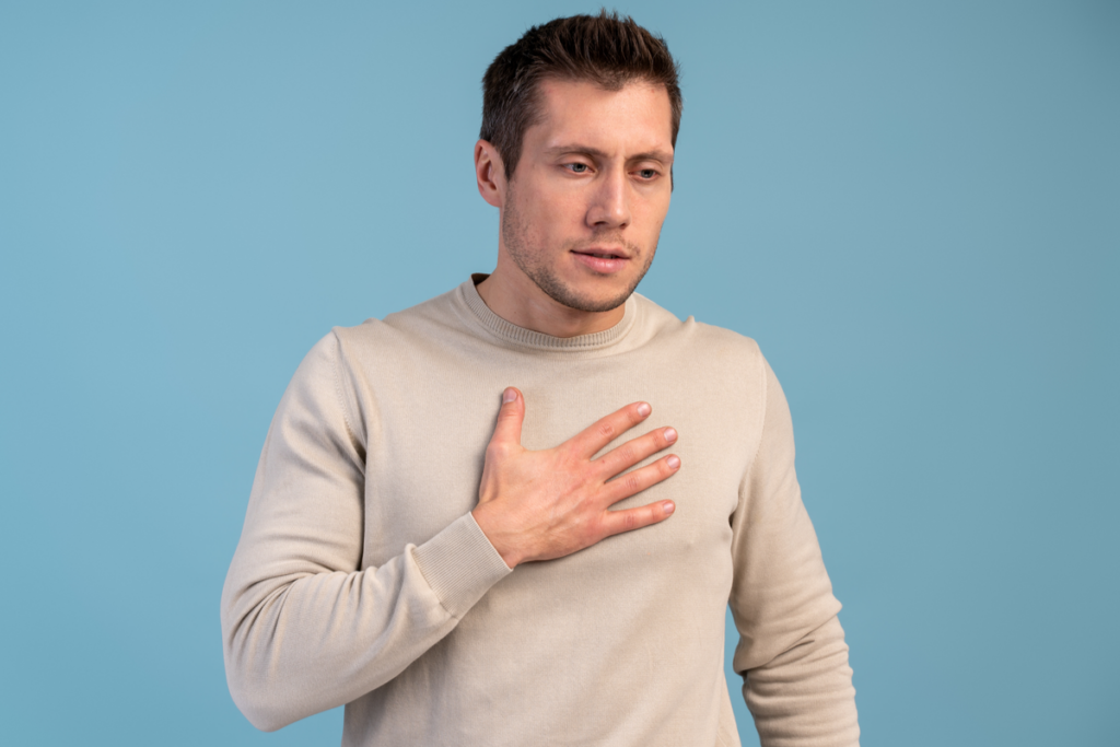 Mann mit Neurotizismus und Hypochondrie