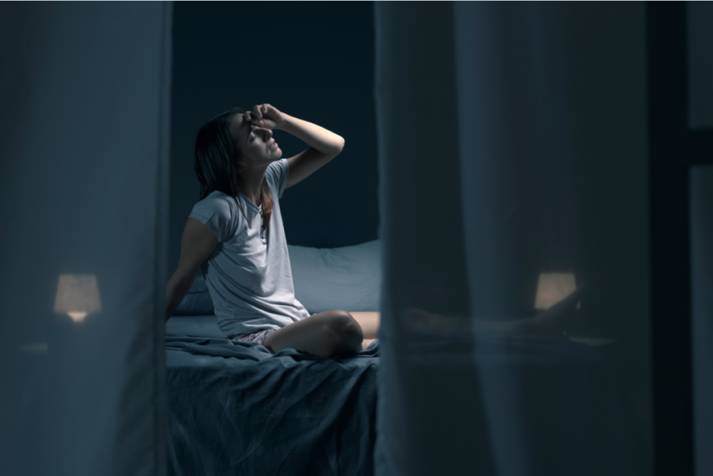 Vrouw heeft het warm