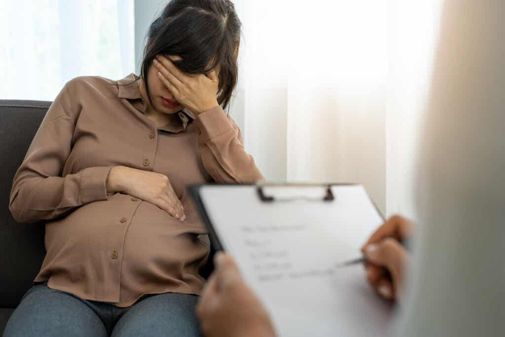 Zwangere vrouw in therapie