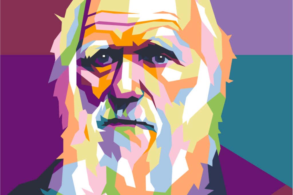 Digitaalinen muotokuva Darwinista.