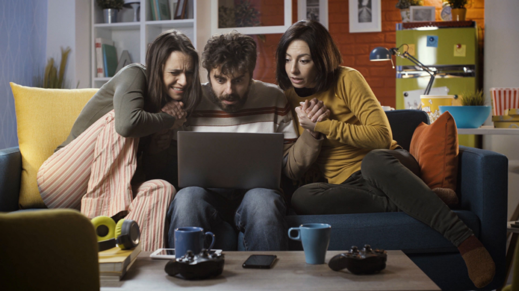 Scared friends with the computer
