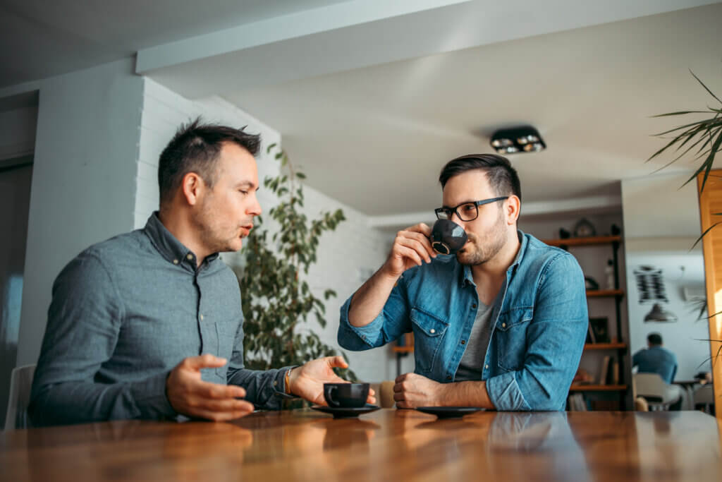 brothers talking