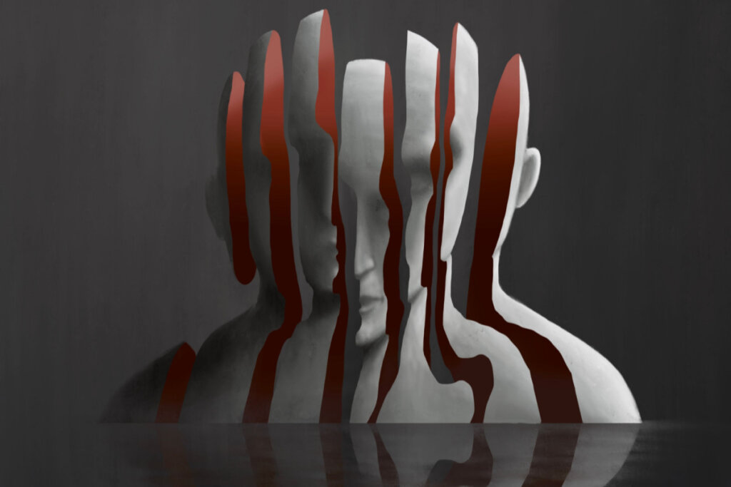 Esprit fragmenté symbolisant les pensées négatives automatiques