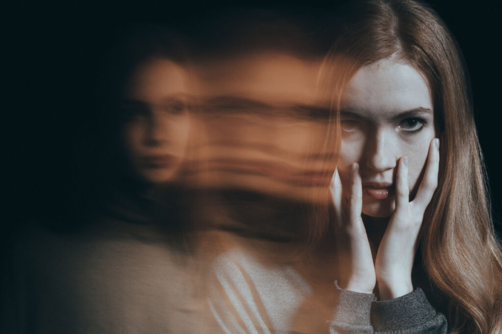 Vrouw met dissociatie