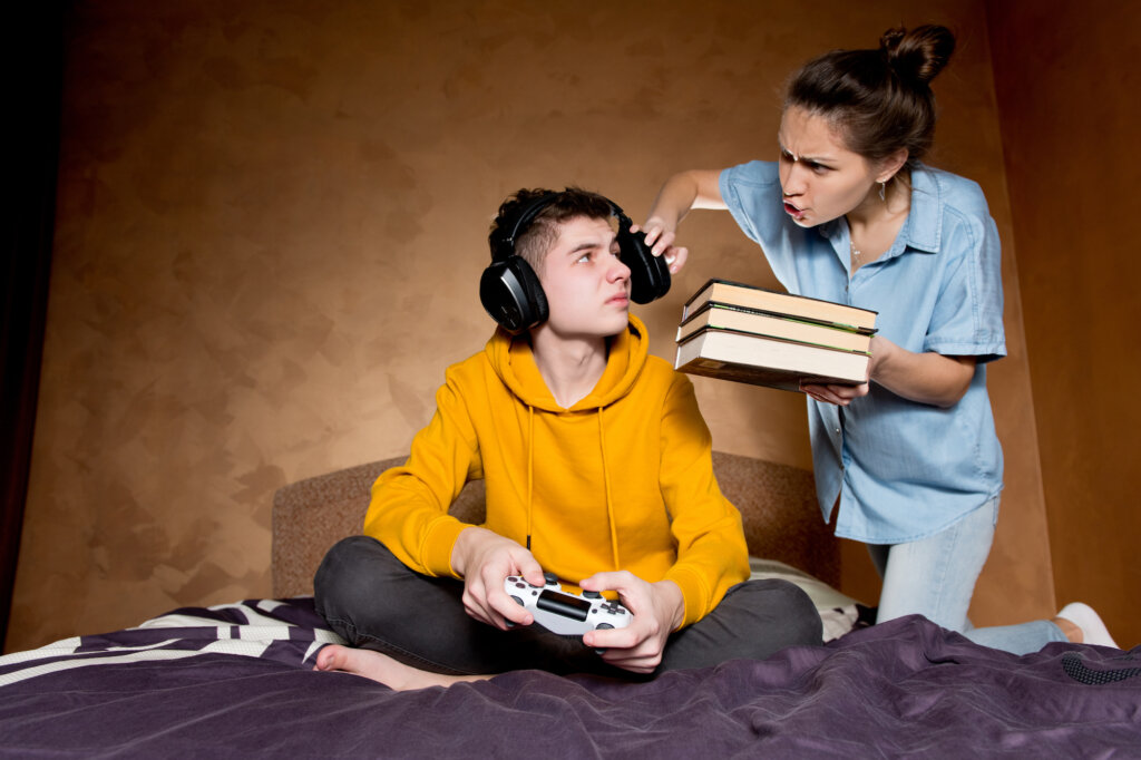 Zus is boos op haar broer
