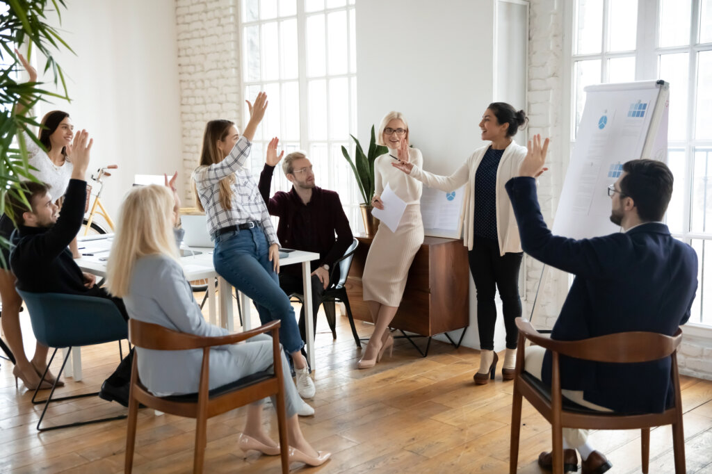 Réunion d'équipe de travail