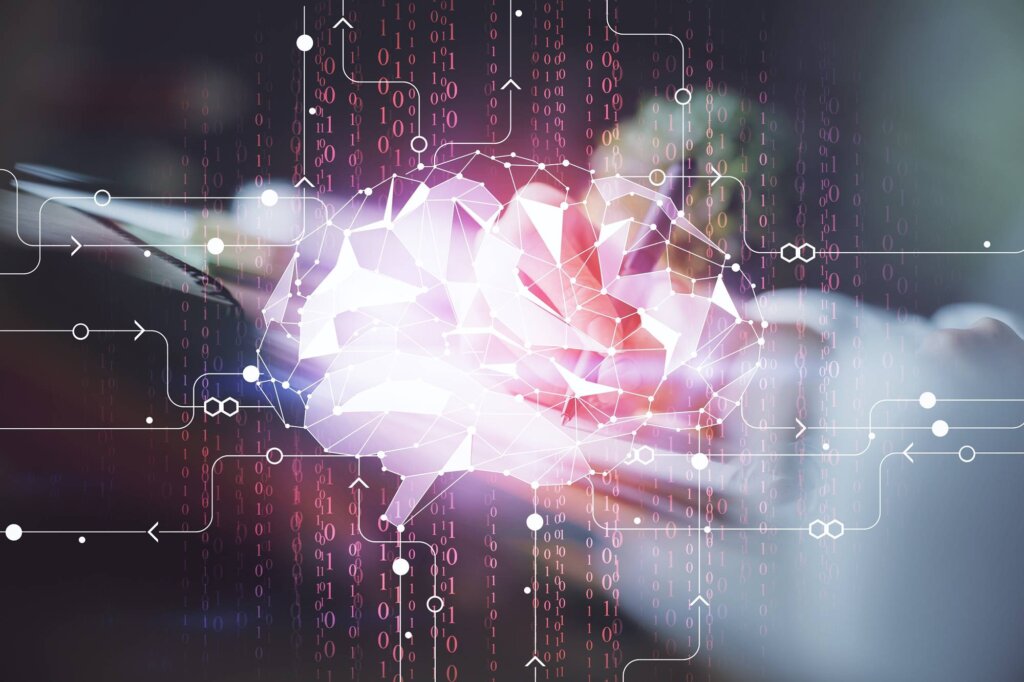 Représentation du cerveau analysant ce qui est mieux, travailler dur ou travailler intelligemment