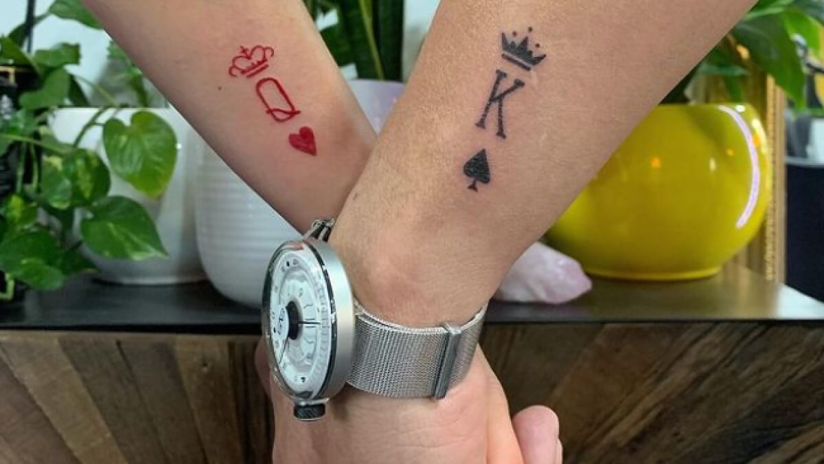 Tatuajes de amor para parejas: K y Q