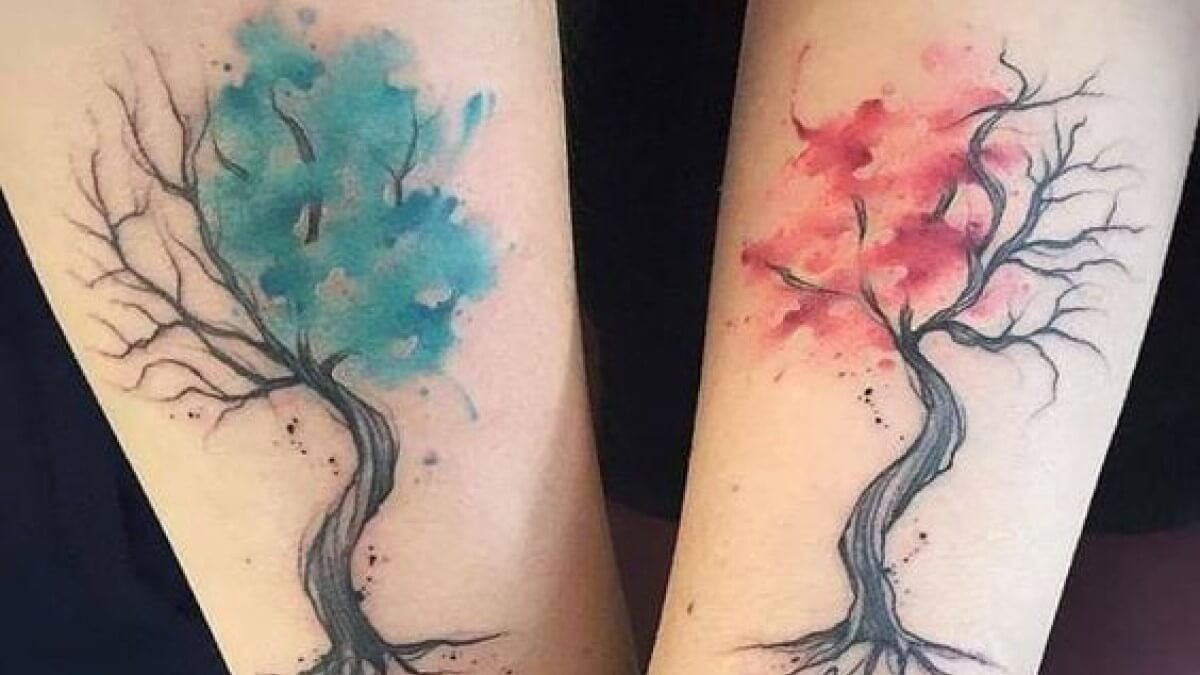 Tatuajes de amor para parejas: árboles.