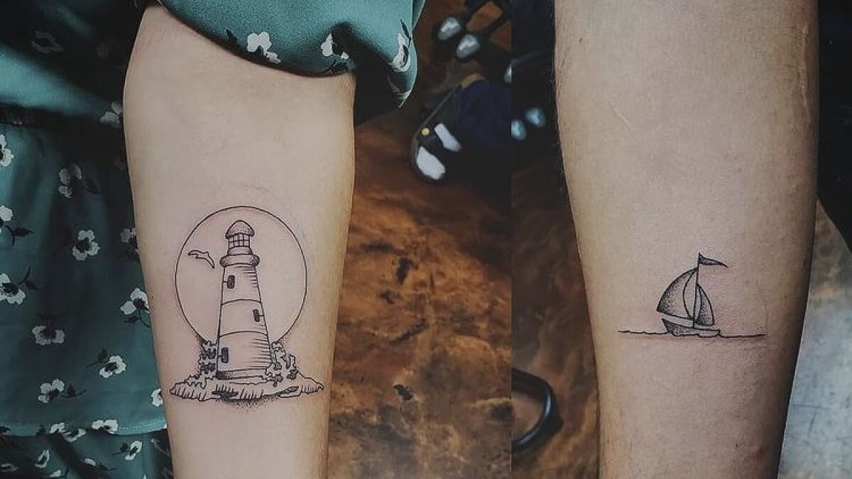 Tatuaje barco y faro