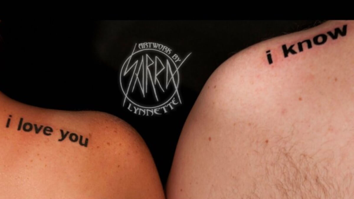 Tatuajes de amor para parejas: I love you